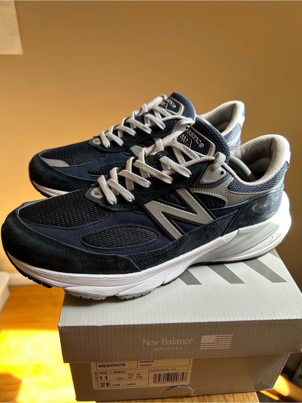 New Balance 990 Navy and Grey Men's Sneakers